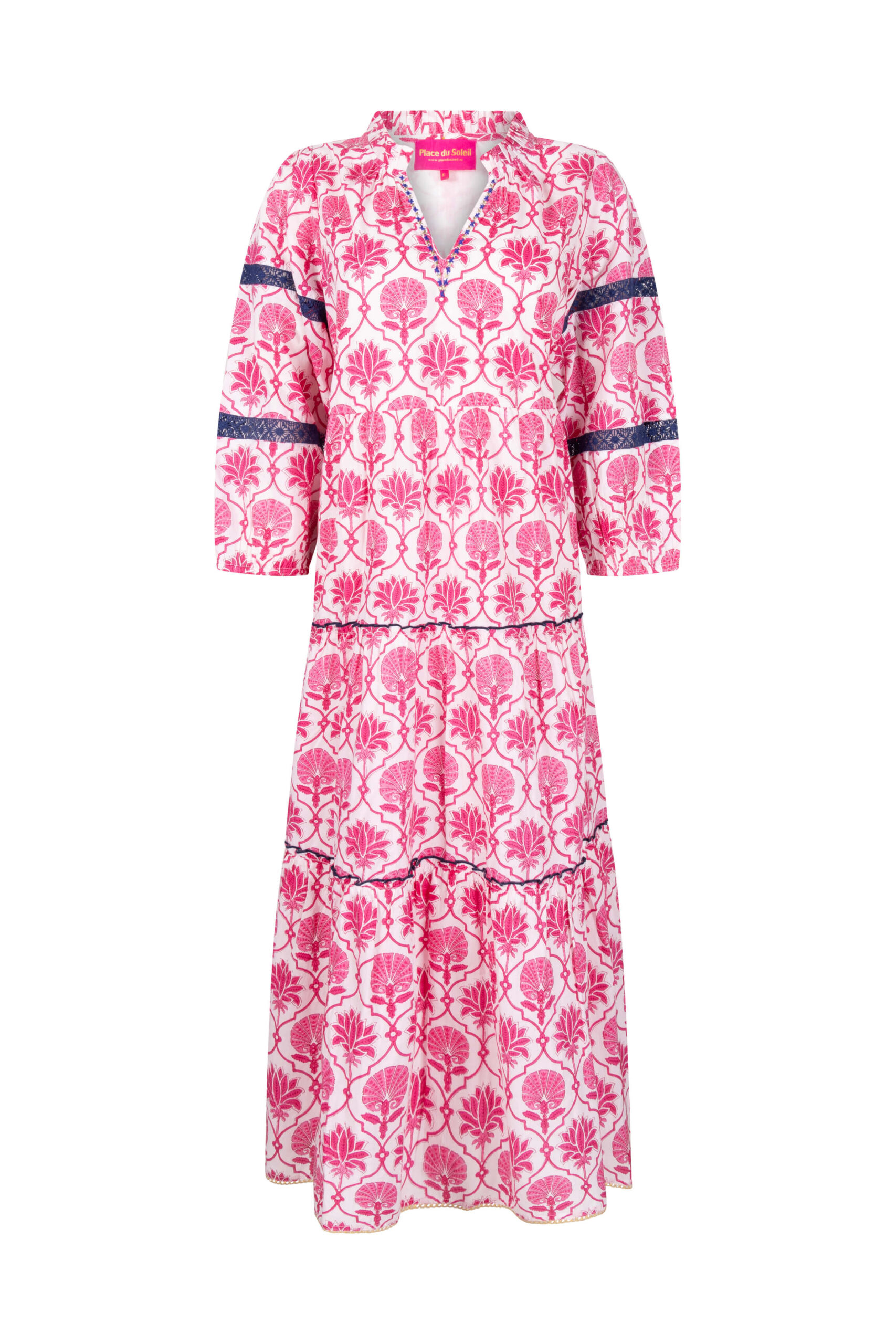 Pink Lotus Maxi Dress